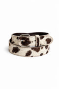 Cowhide Belt In White