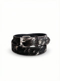 Cowhide Belt In Black